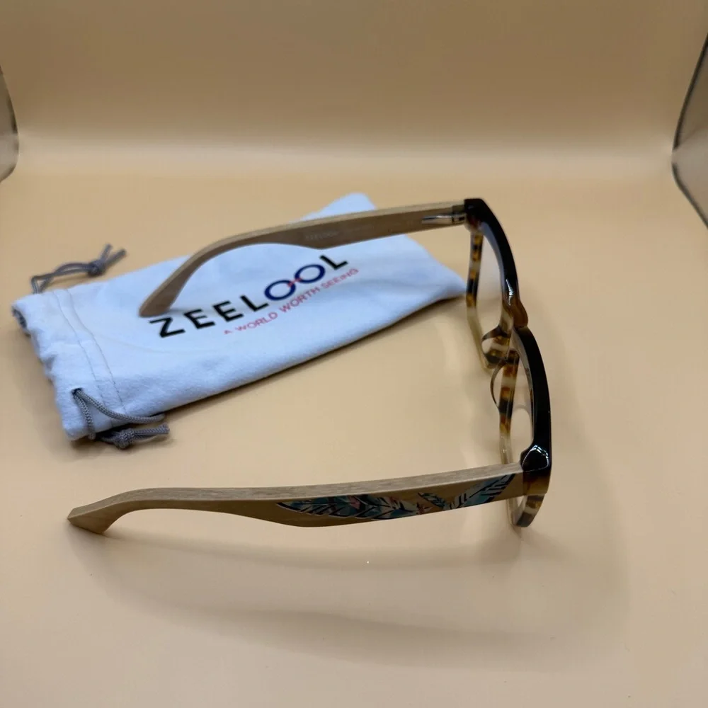 Zeelool Tortoise Shell Square Glasses, No Prescription